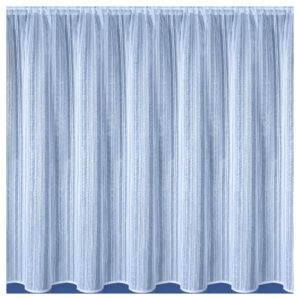 White sheer net curtain with stripes. This lightweight net curtain is perfect for creating a bright and airy atmosphere in your home. Shop our selection of sheer curtains for a stylish and affordable window covering solution